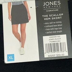 Jones NY Stretch Scalloped Hem Skort NWT